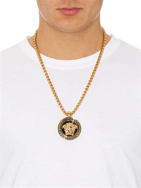 versace chain black and white|versace gold necklace for men.